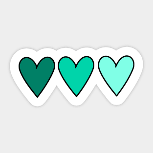 Cute aesthetic hearts Sticker